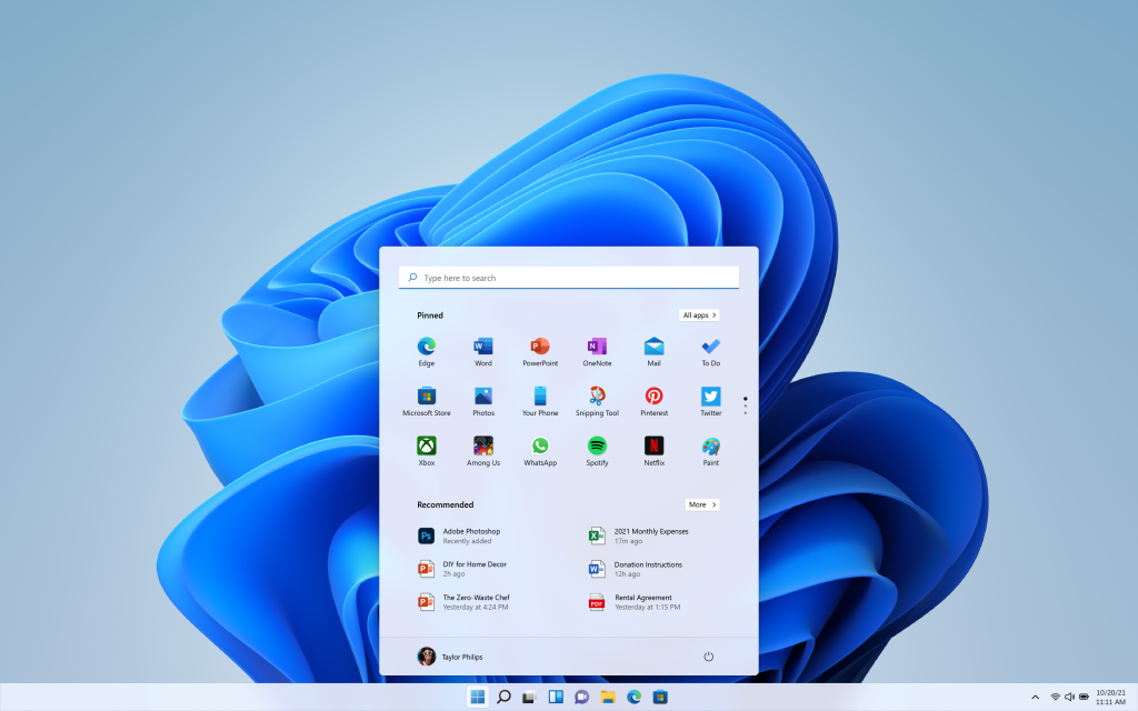 Tampilan Windows 11. (Microsoft)