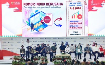 Presiden Joko Widodo dalam Acara Pemberian NIB Pelaku Usaha Mikro Kecil (UMK) Perseorangan Tahun 2022 di Gedung Olahraga Nanggala Kopassus, Jakarta, Rabu (13/07/2022). (dok. Setkab)