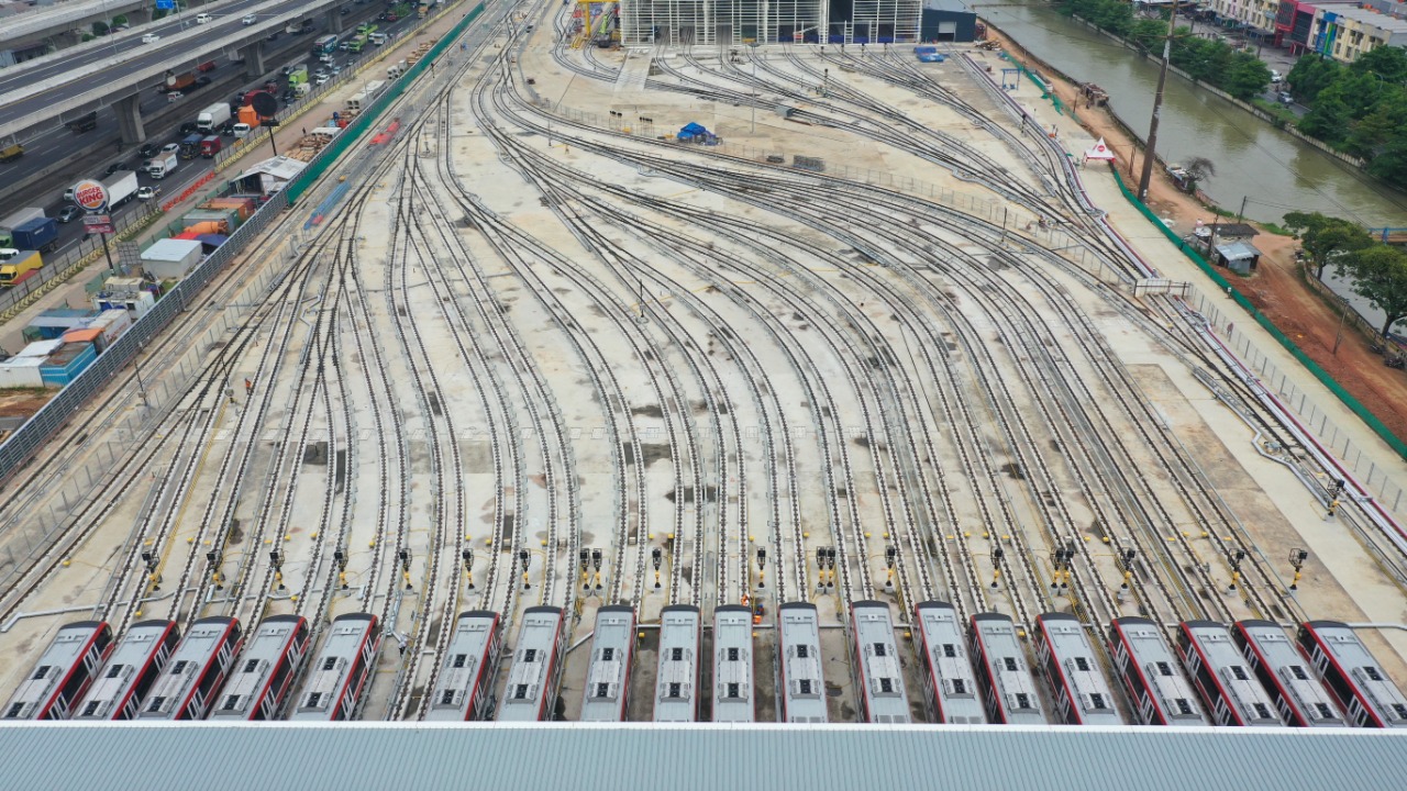 Depo LRT Jabodebek di Bekasi. (dok. KAI)