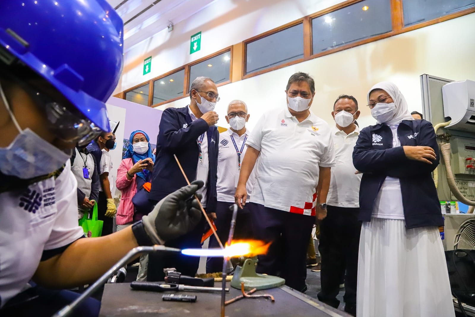 Menko Airlangga saat Mengunjungi Festival Pelatihan Vokasi