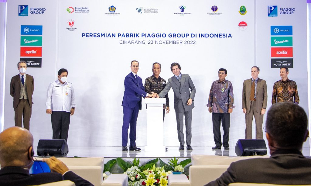 Secara resmi, Piaggio buka pabrik di Indonesia.