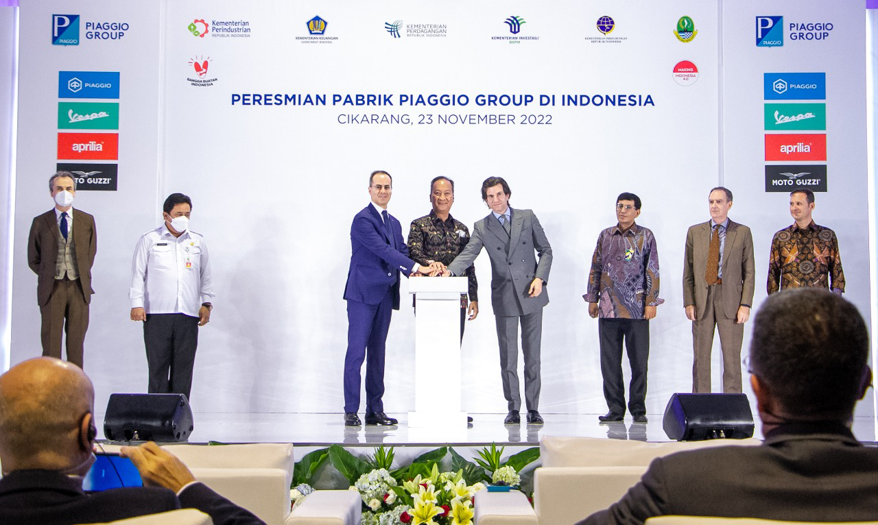 Secara resmi, Piaggio buka pabrik di Indonesia.