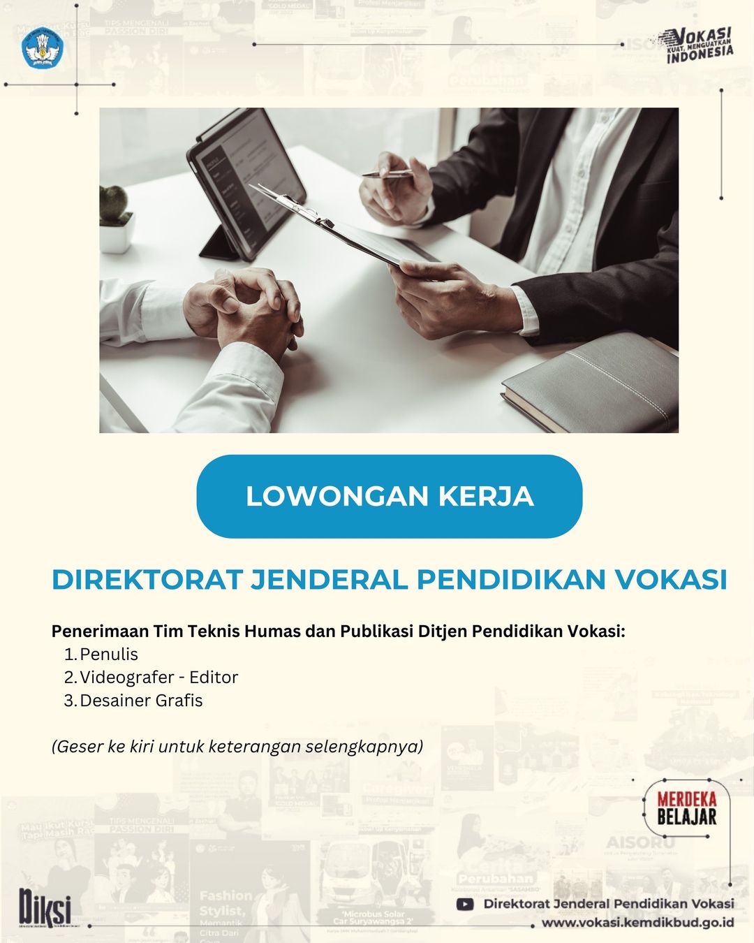 Loker Dirjen Vokasi.