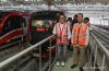 Menhub, Budi Karya Sumadi dan PJ Gubernur Heru tinjau proyek LRT Jabodebek, Rabu, 28-6-2023.