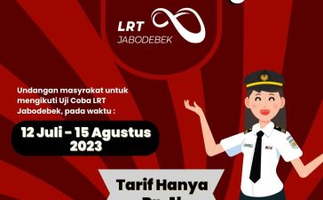 soft launching atau uji coba LRT Jabodebek