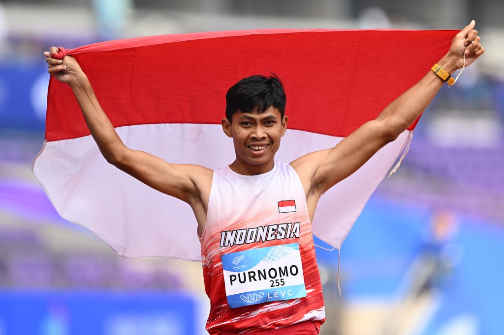 Emas Kedua Saptoyogo dari Para Atletik Asian Para Games Hangzhou. (dok. Kemenpora)