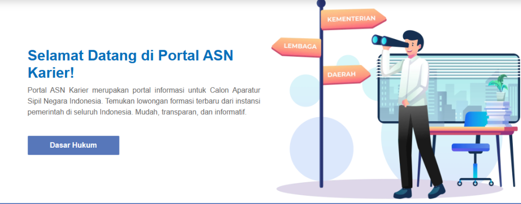 Posrtal SSCASN untuk mendaftar CASN 2023.