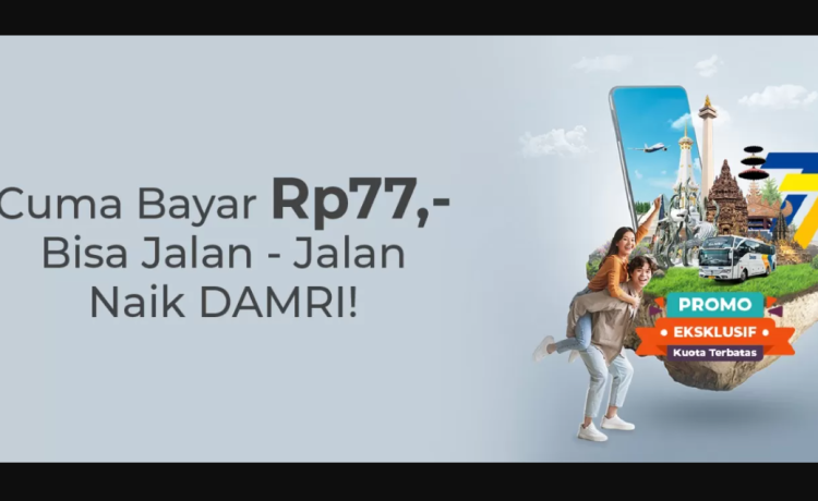 DAMRI bagi-bagi tiket promo dengan tarif Rp77 di Hari Ulang Tahun ke-77.