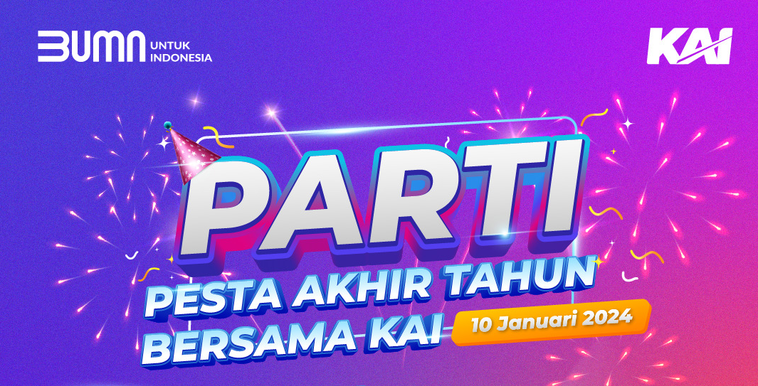 Untuk memeriahkan akhir tahun 2023, PT Kereta Api Indonesia (KAI) bagi-bagi voucher dan hadiah merchandise kepada pelanggan.