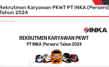 Ilustrasi PT INKA buka rekrutmen karyawan PKWT untuk banyak posisi.