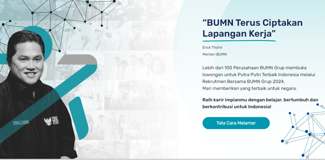 Ilustrasi ketentuan tes online tahap 1 pada Rekrutmen Bersana BUNN.